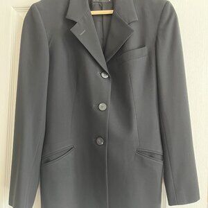 Women's | 100% Light Wool | BLACK Blazer | Ann Freedberg Designer